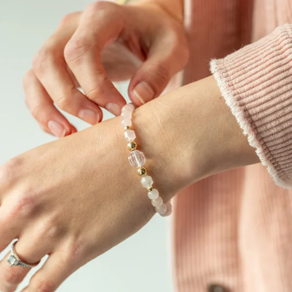 Aurora's Embrace - Rose Quartz Radiance Bracelet